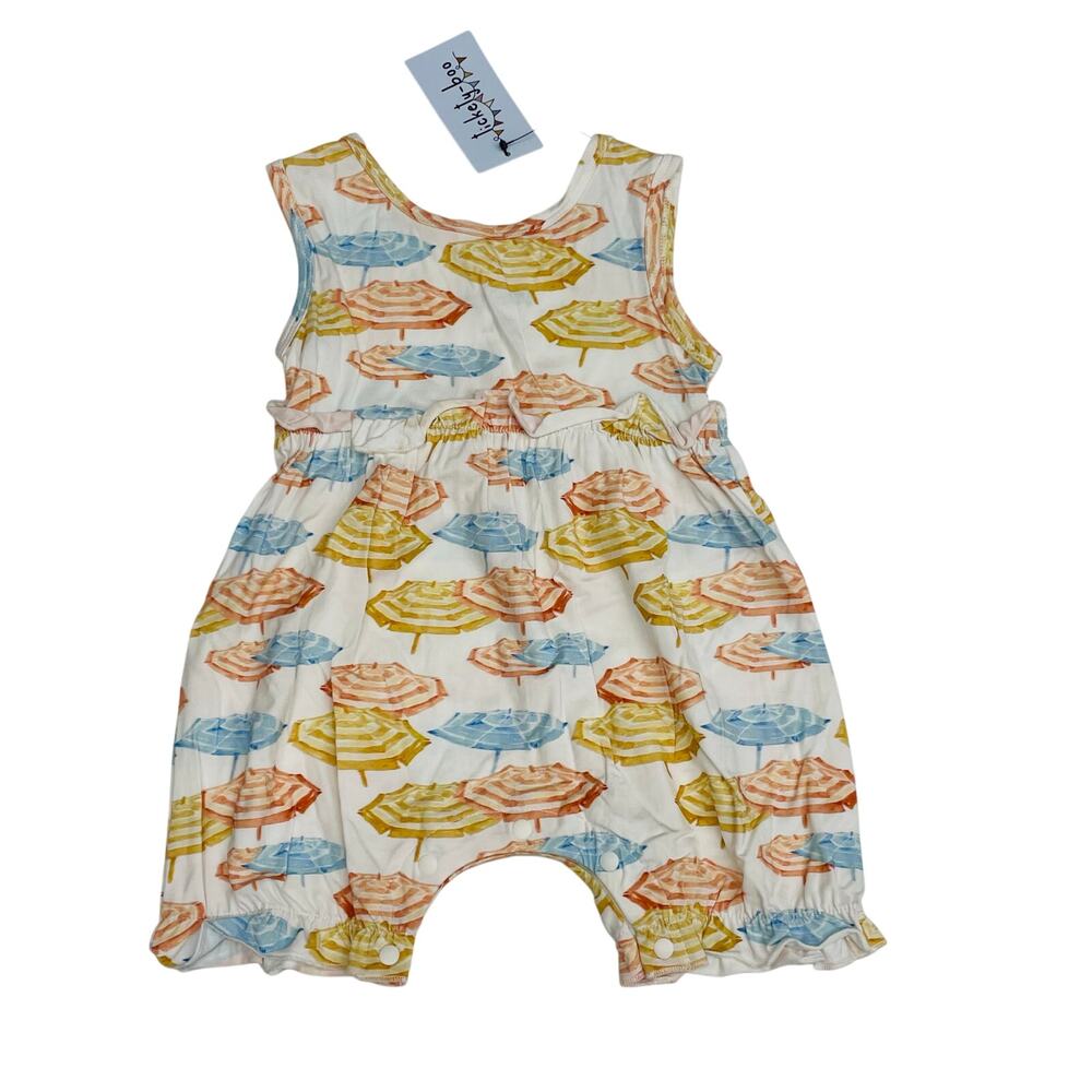 NWT Tickety-boo 3/6M Pretty Parasols Ruffle Romper
